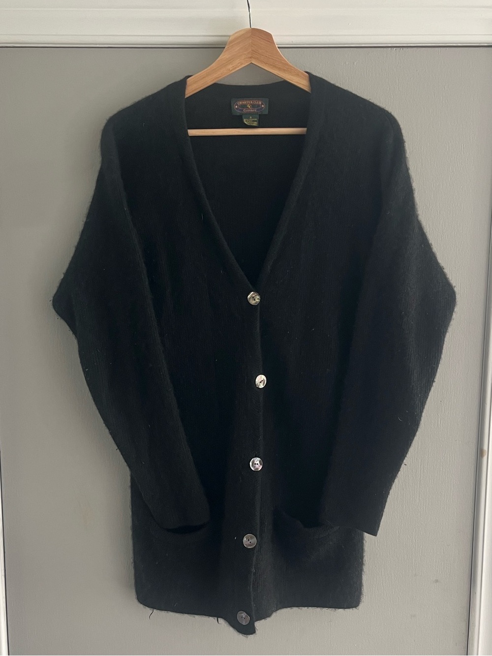 Charter Club Cashmere Button-Front Cardigan Sweater